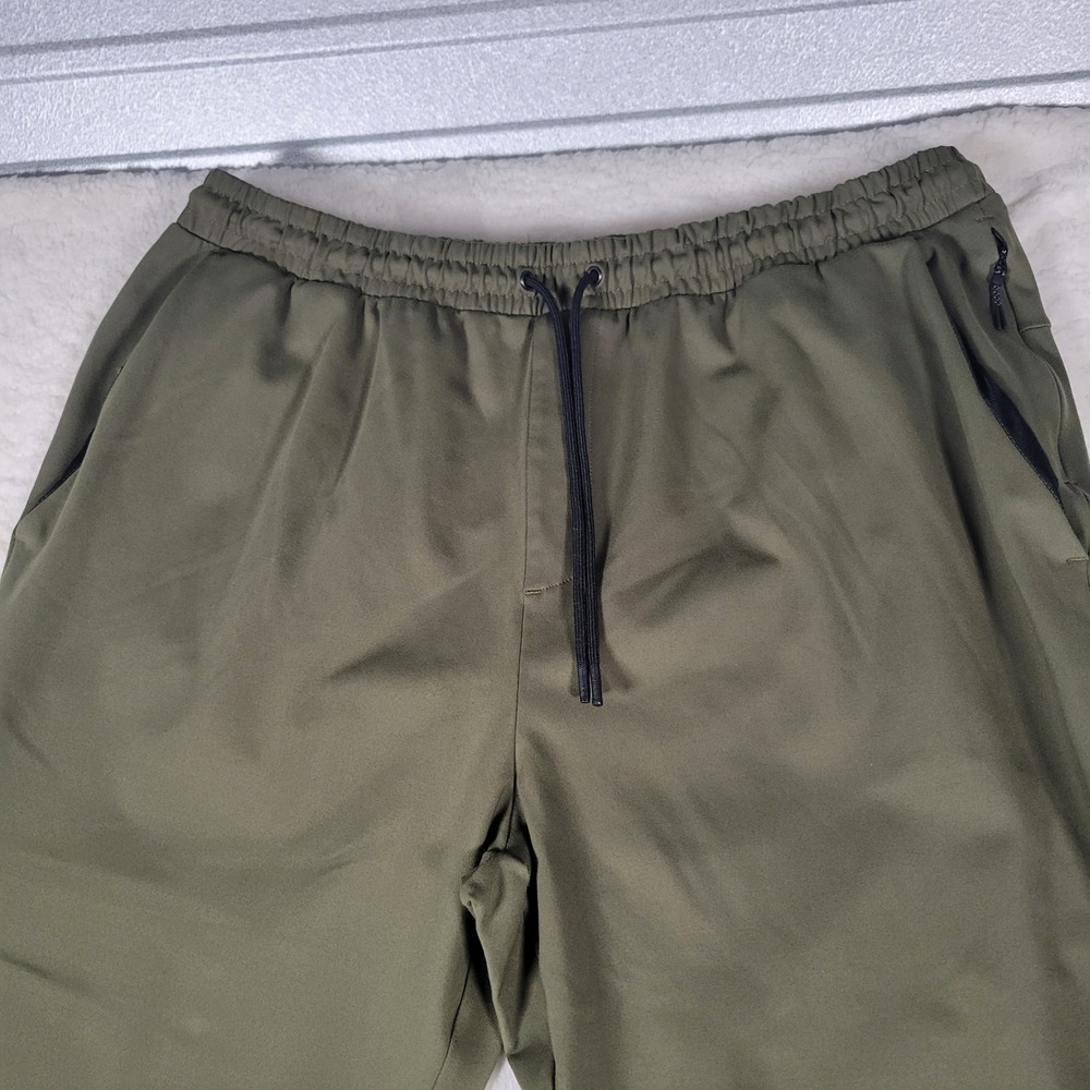 Old Navy Jogger Pants Mens 36 Olive Green Tapered Zipper Pockets Athleisure‎ - Picture 5 of 13